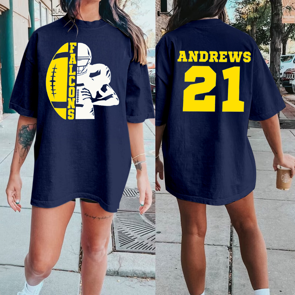 Customized Football Shirt/Your Name Football/Football Shirt/Game Day Shirt