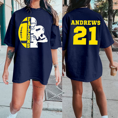 Customized Football Shirt/Your Name Football/Football Shirt/Game Day Shirt