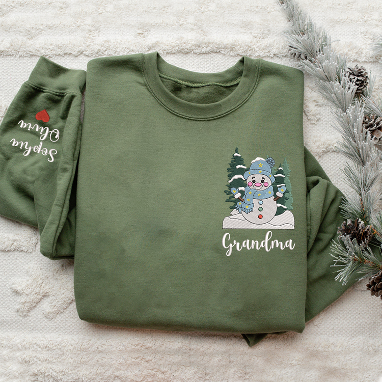 Embroidered Mimi Snow Xmas Sweatshirt