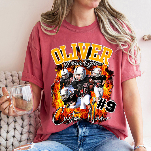 Editable 22 Football Mascot Shirt  Custom Homecoming and School Design, 90s T-Shirt Photo t-shirt