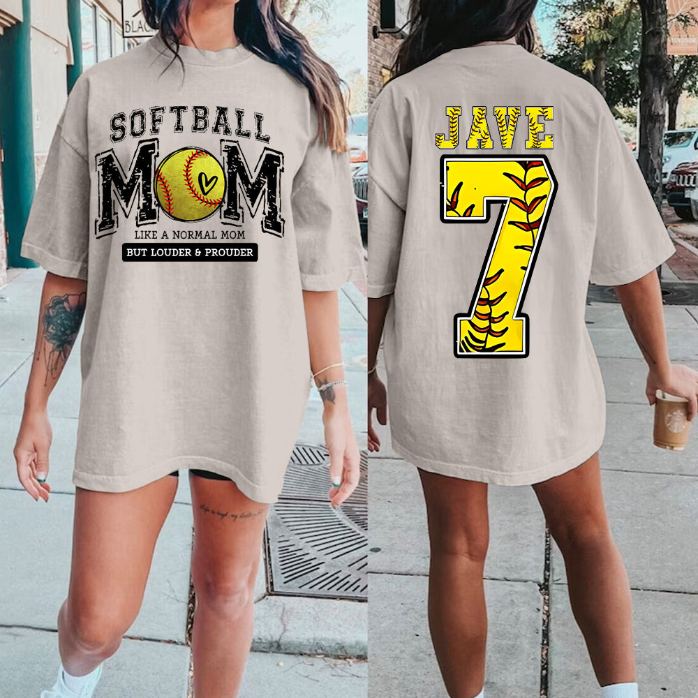 Personalized Softball Shirt, Softball Mom Shirt, Custom Softball Girls Shirt, Game Day Shirt