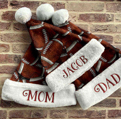 Personalized Football Santa Hat/Christmas Hat