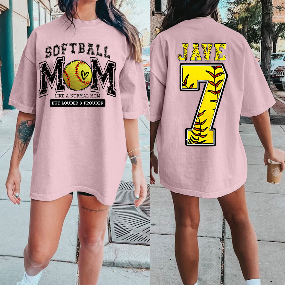 Personalized Softball Shirt, Softball Mom Shirt, Custom Softball Girls Shirt, Game Day Shirt