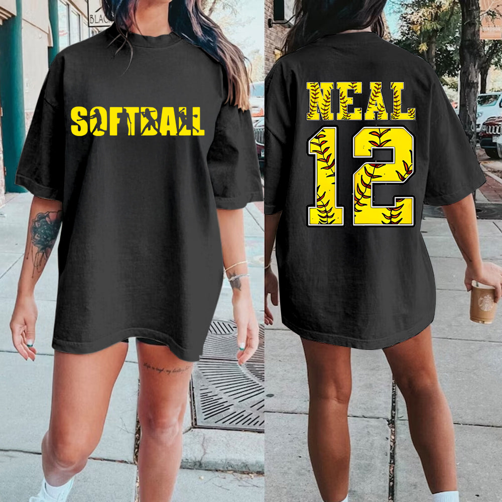 Custom Softball Number T-Shirt/Game day Tee