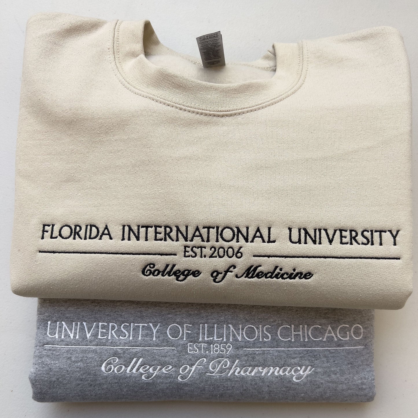 Custom College Embroidered Sweatshirt/Hoodie