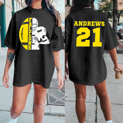 Customized Football Shirt/Your Name Football/Football Shirt/Game Day Shirt