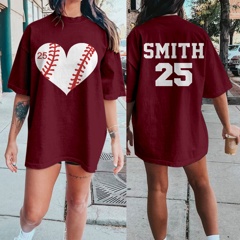 Custom Love Baseball T-Shirt