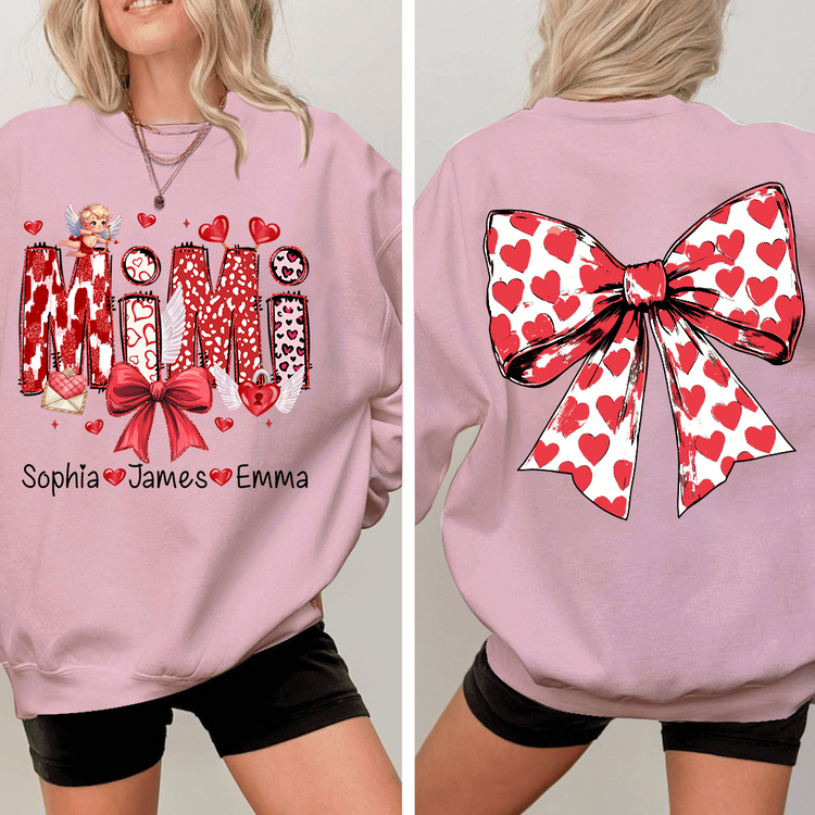 Custom Meaningful Valentine sweatshirt, For Mimi And Kids