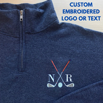 Golf Personalized Quarter Zip Pullover Sweatshirt