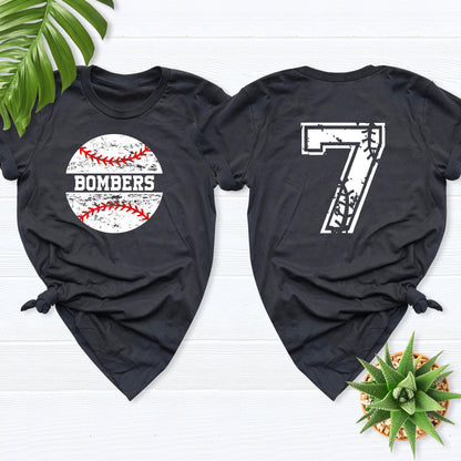 Baseball T-shirt, Custom Baseball Team Name and Numbers Shirts, softball player shirt, Baseball Boy Shirt, baseball gift, Baseball Mom shirt