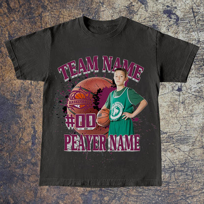 Photo Basketball Shirt Personalized Photo Shirt Custom Sports Mom Basketball Season Ball