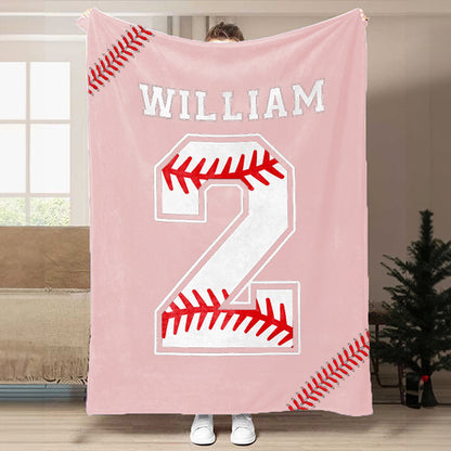 Custom Printed Baseball Comfort Blanket