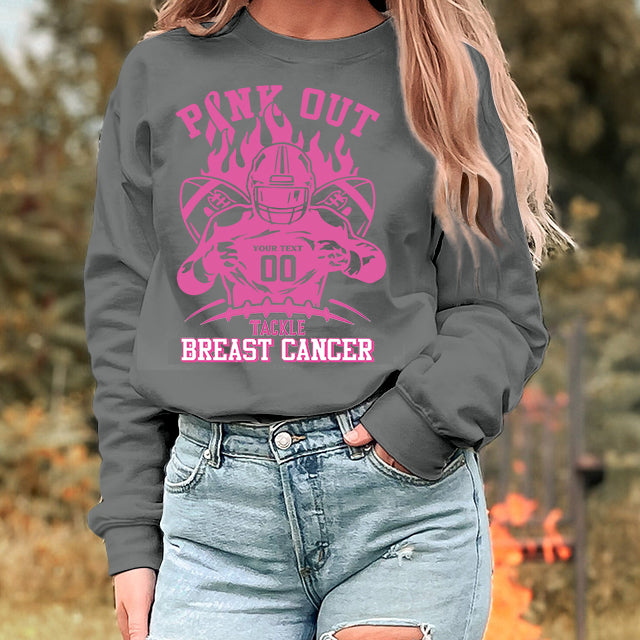 Custom Football Breast Cancer Tee