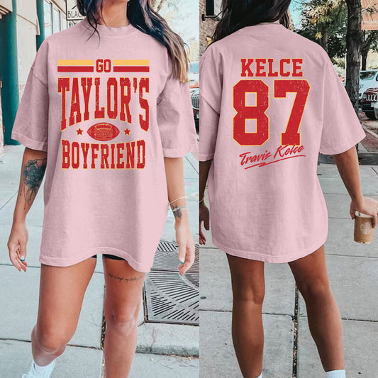 Go Taylor's Boyfriend Sweatshirt, Football Sweatshirt, Game Day Sweater, Funny Football Sweatshirt