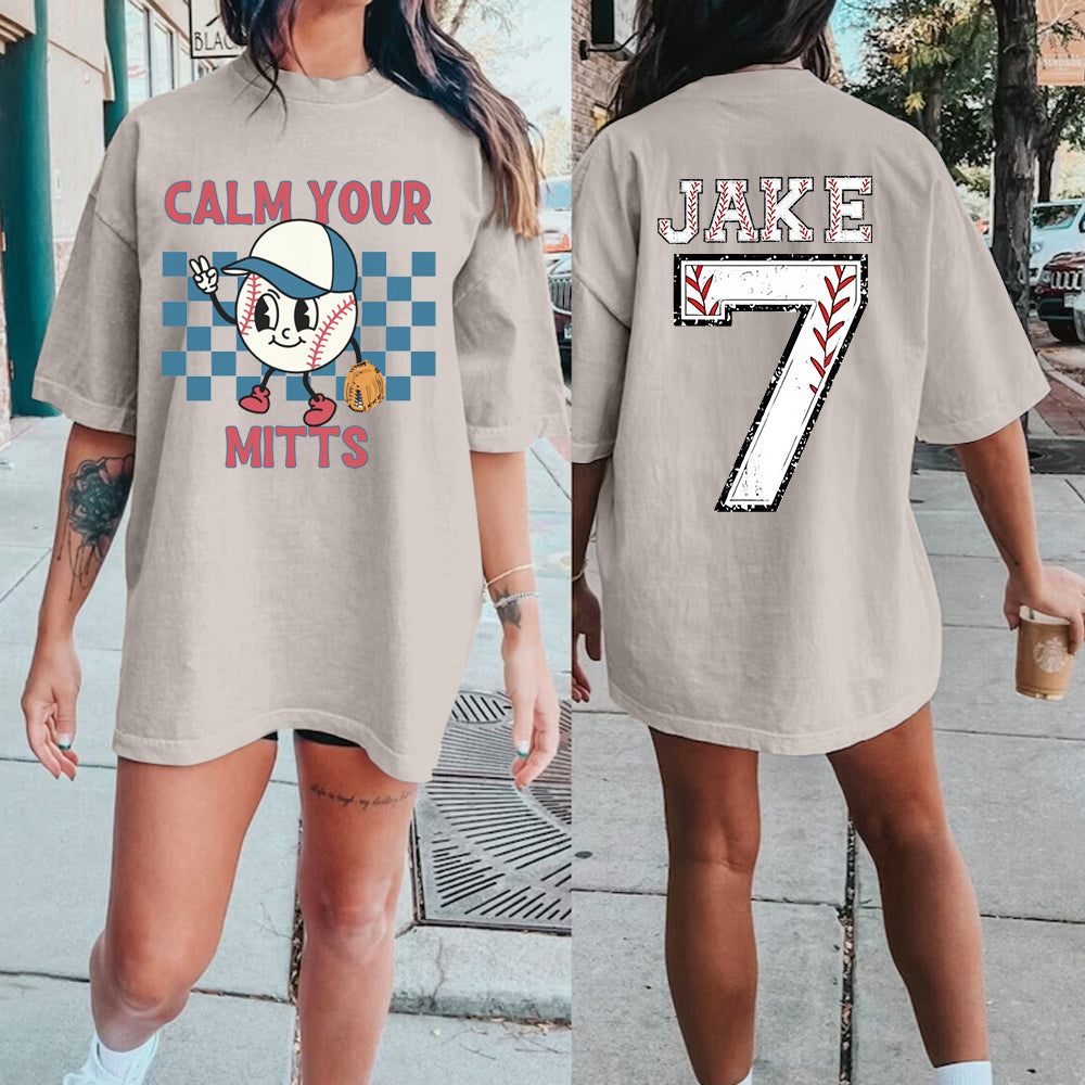 Calm Your Mitts Baseball Shirt, Comfort Colors Baseball Shirt