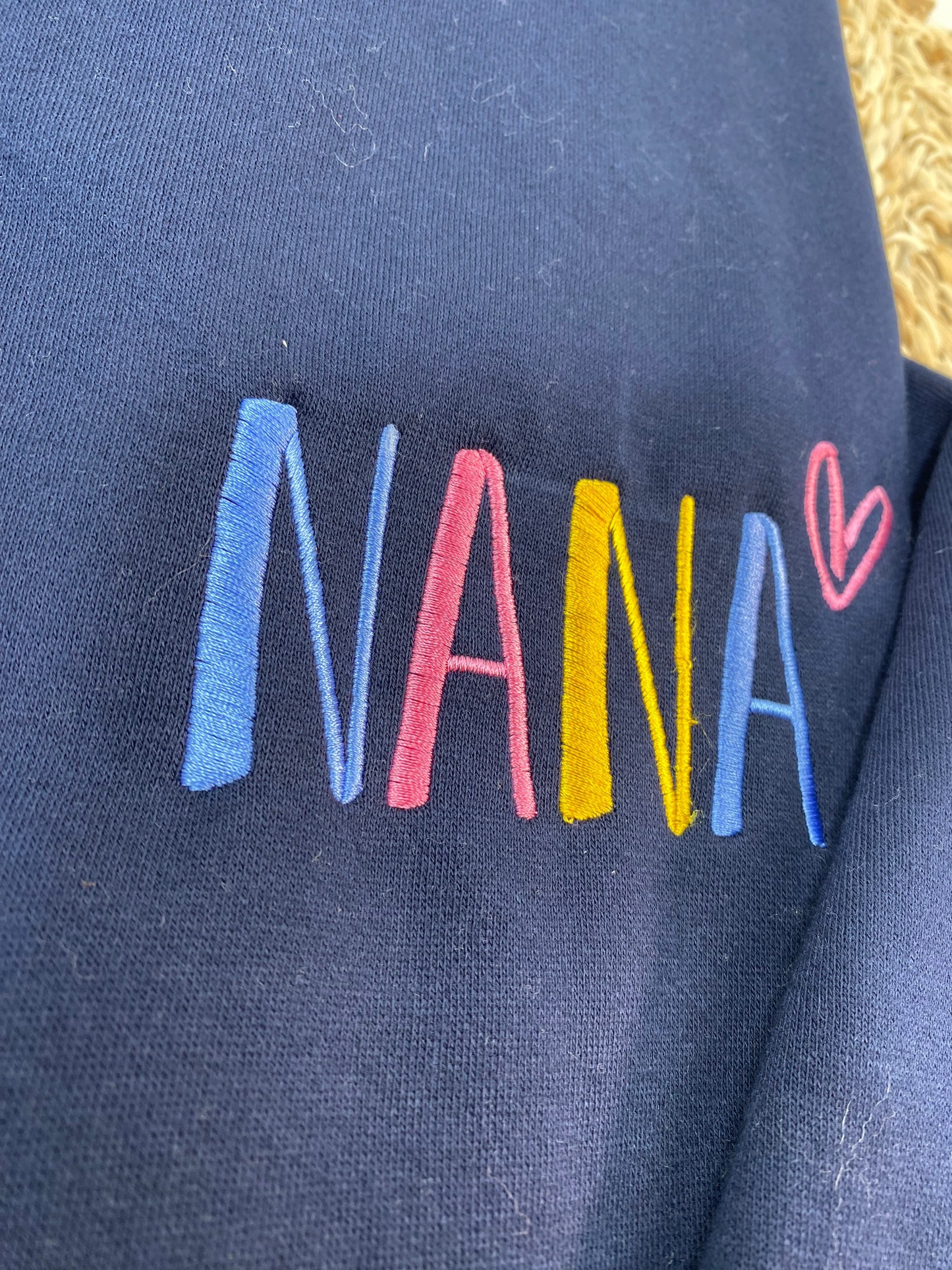 Custom Embroidered Grandma Valentine Day Sweatshirt