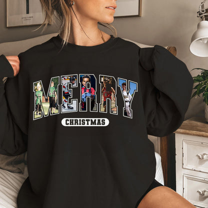 Custom Merry Christmas Movie Character Sweatshirt