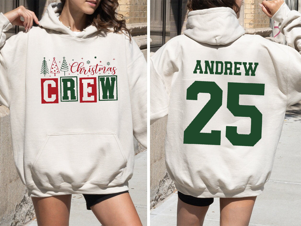 Custom Christmas Crew Sweatshirts, Personalized Family Christmas Sweatshirts