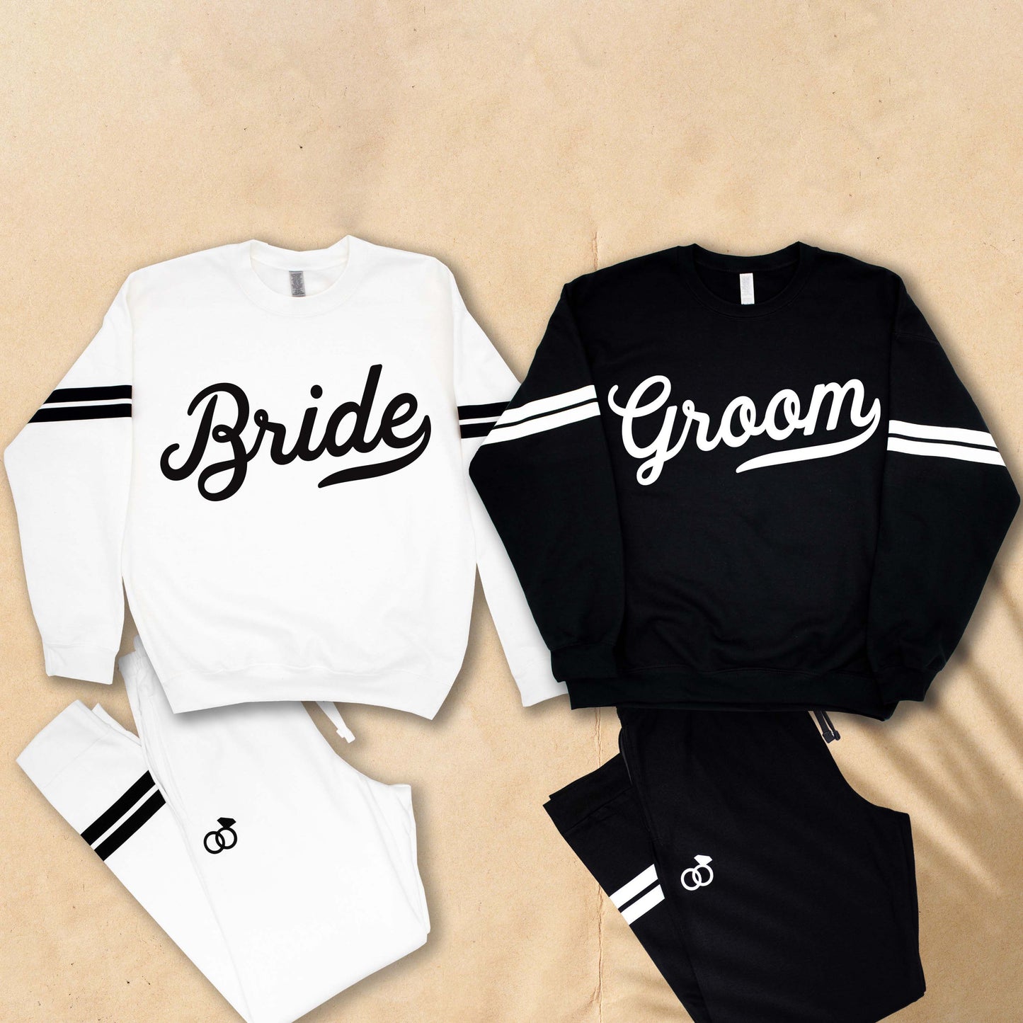 CUSTOM Bride and Groom Sweatshirts & Joggers Bridal Gift, Bride sweatshirt