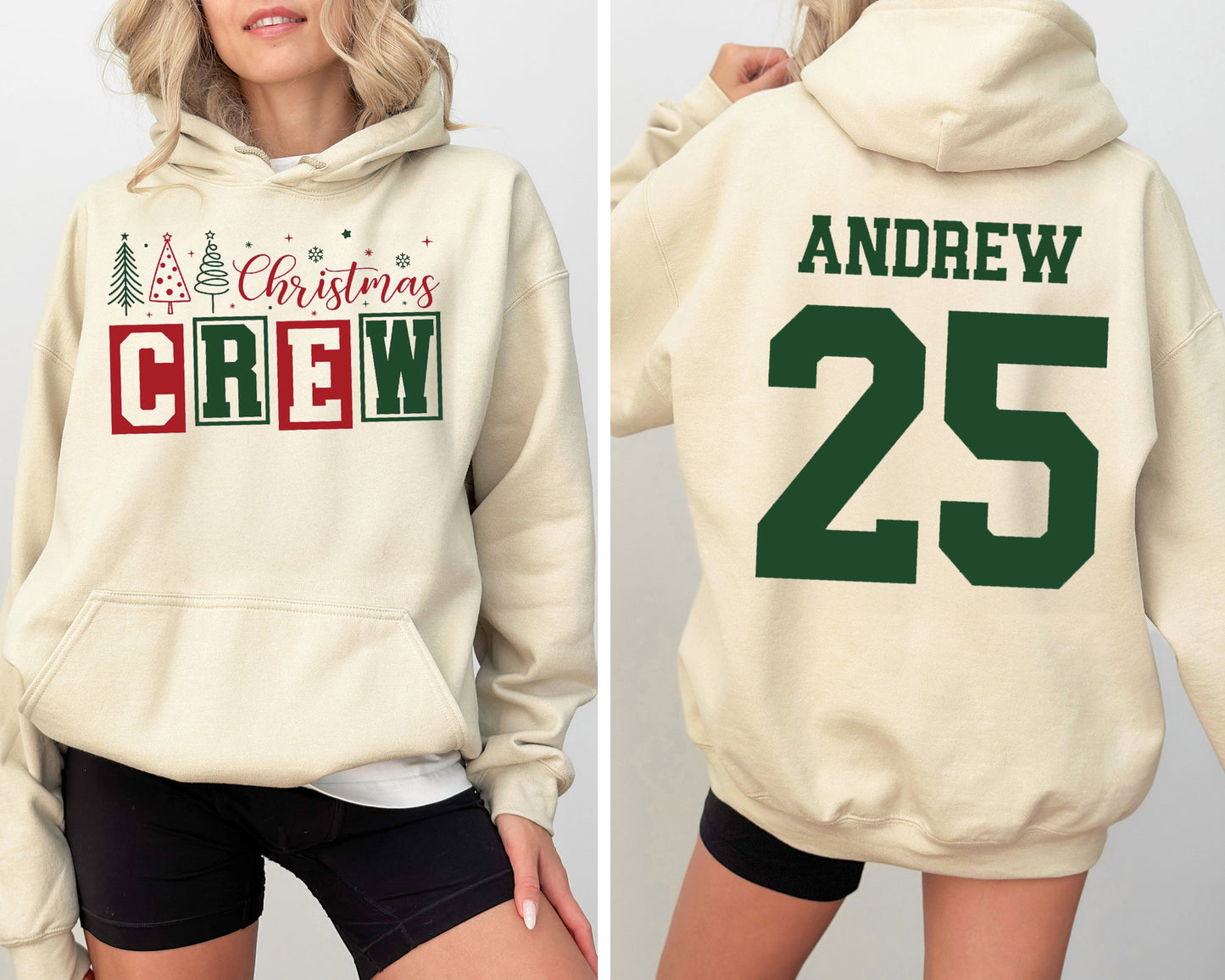 Custom Christmas Crew Sweatshirts, Personalized Family Christmas Sweatshirts