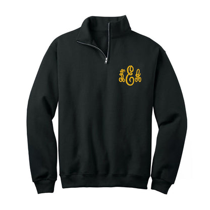 Monogram Sweatshirt, Monogram Quarter Zip Pullover