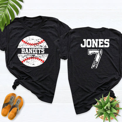 Custom baseball shirt, baseball mom dad shirt, baseball birthday shirt, team number baseball shirt, player name shirt, family baseball shirt