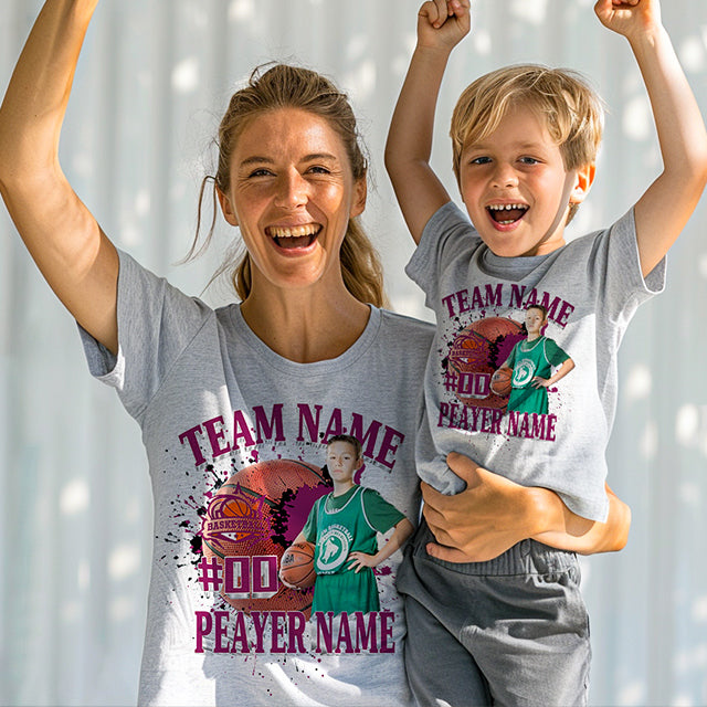 Photo Basketball Shirt Personalized Photo Shirt Custom Sports Mom Basketball Season Ball