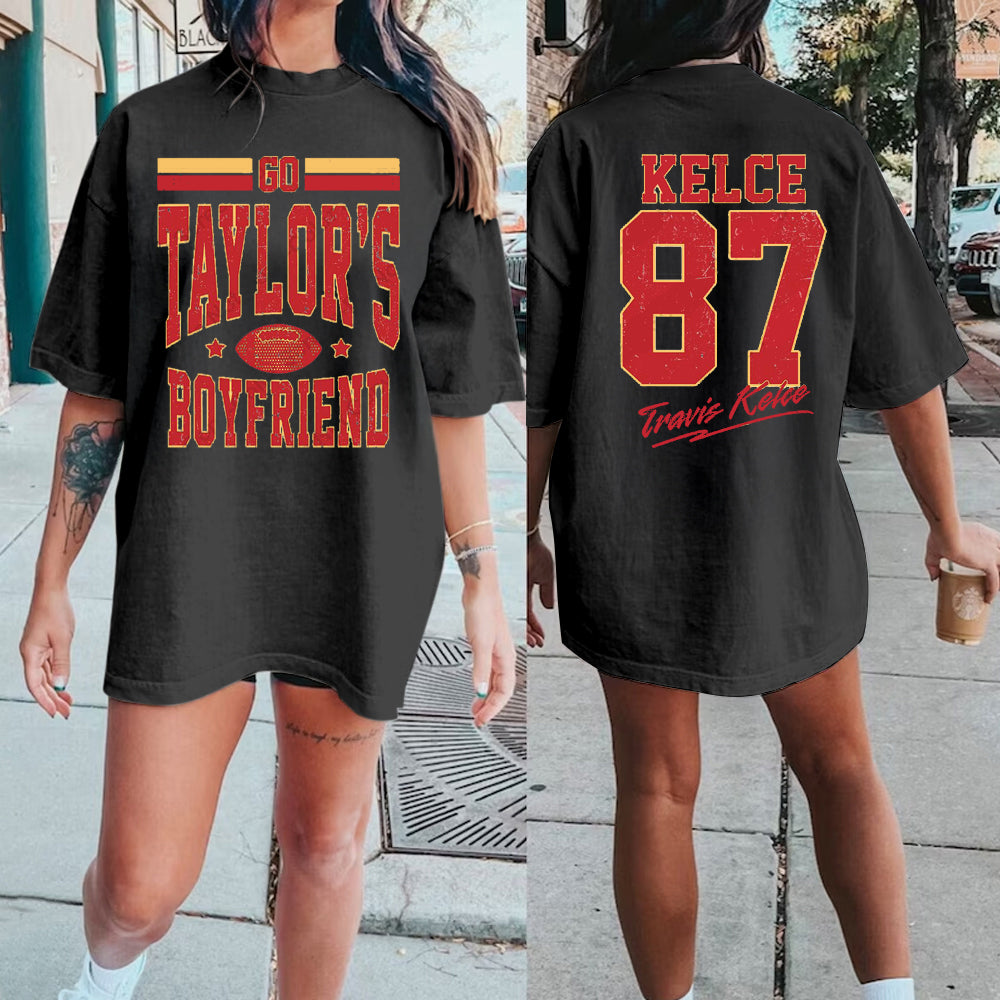 Go Taylor's Boyfriend Sweatshirt, Football Sweatshirt, Game Day Sweater, Funny Football Sweatshirt