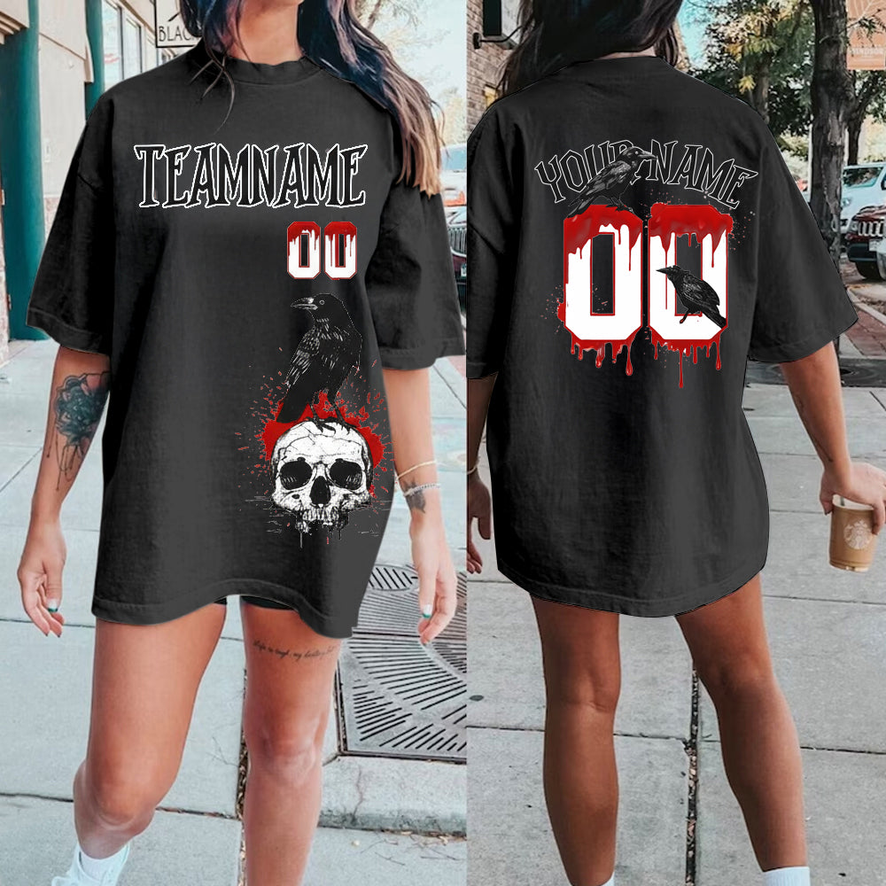 Personalize Blood Crow Splatter Halloween T-Shirt/Sweatshirt/Hoodie