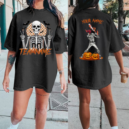 Custom Baseball Team Shirt Halloween Outfit Spooky