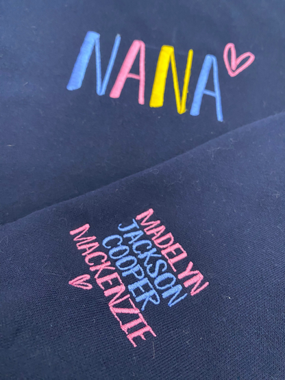 Custom Embroidered Grandma Valentine Day Sweatshirt