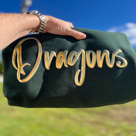 Custom 3D Metallic Puff Print Team Sweatshirt