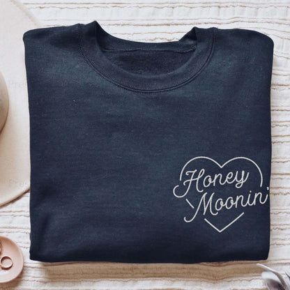 Embroidered Sweatshirt Honeymoon Shirt Bride Crewneck Honeymoonin Sweatshirt