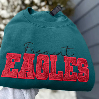 Personalize Glitter Embroidered Team/Mascot Sweatshirt