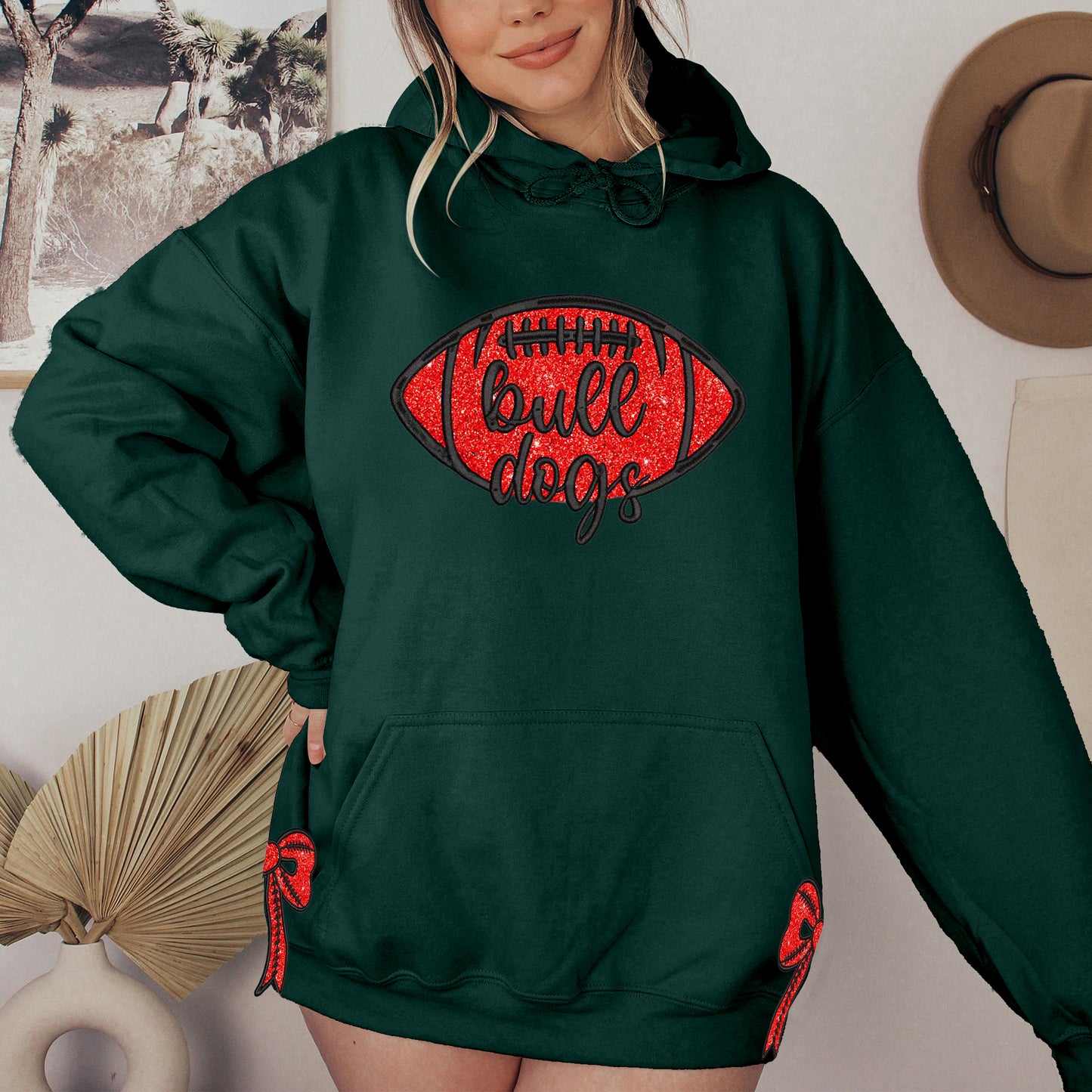 Custom Football Side Bow Cut-Out Sweatshirt