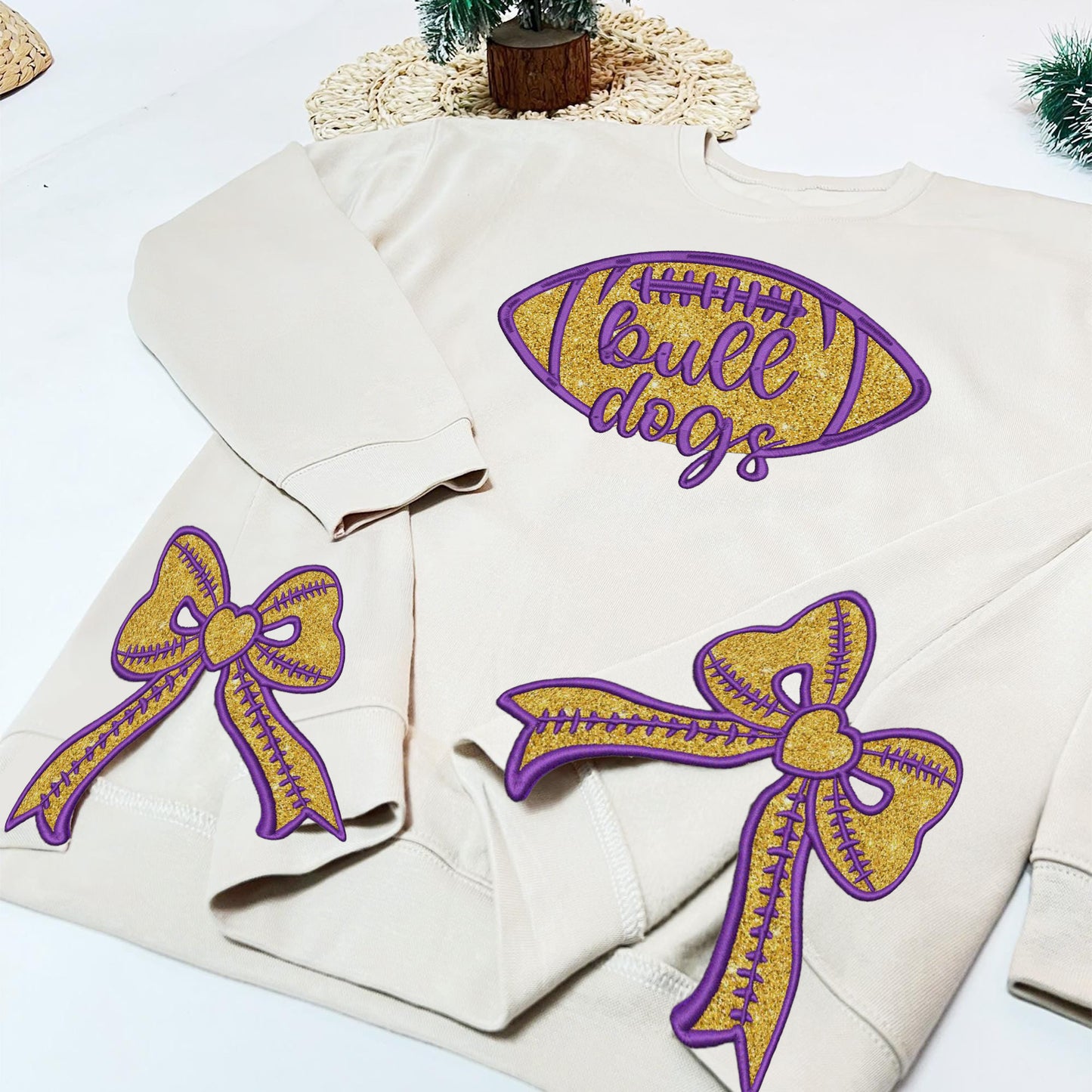 Custom Football Side Bow Cut-Out Sweatshirt