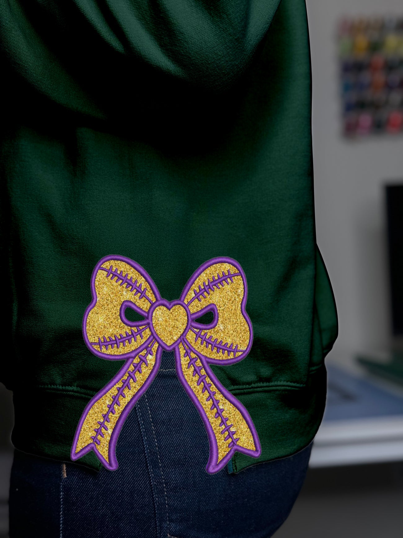 Custom Football Side Bow Cut-Out Sweatshirt