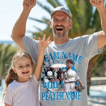 Photo Baseball Shirt Personalized Photo Shirt Custom Sports Mom Baseball Season Ball Mom Bleached Tees