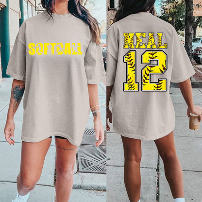 Custom Softball Number T-Shirt/Game day Tee