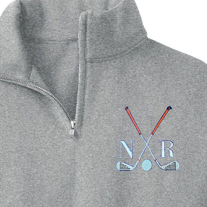 Golf Personalized Quarter Zip Pullover Sweatshirt