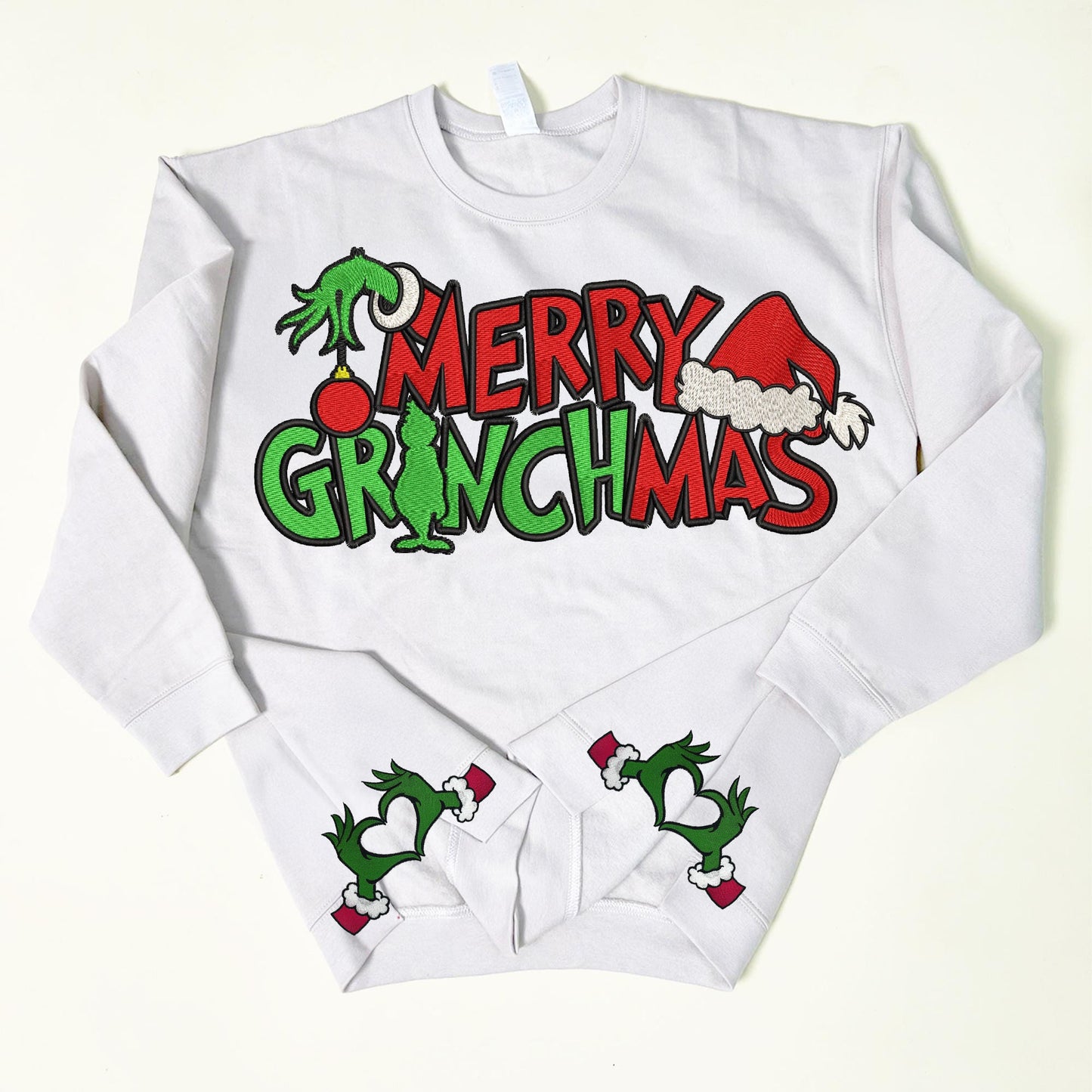 Merry Grinchmas side bow sweatshirt