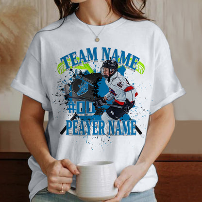 Photo Hockey Shirt Personalized Photo Shirt Custom Sports Mom Hockey Season Ball