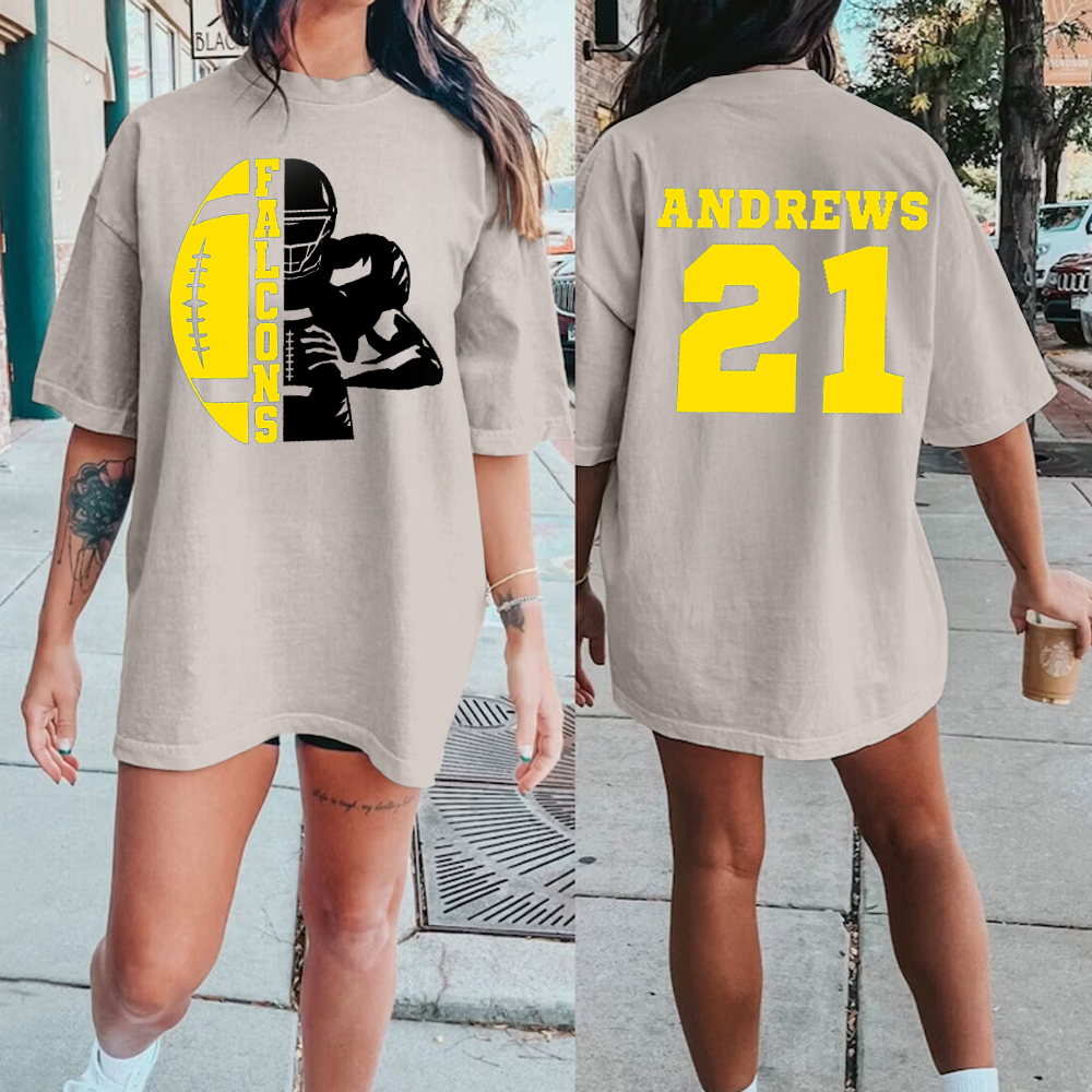 Customized Football Shirt/Your Name Football/Football Shirt/Game Day Shirt