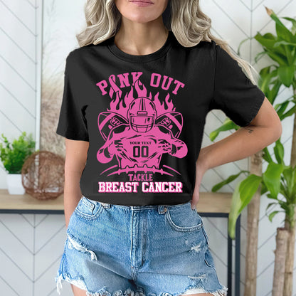 Custom Football Breast Cancer Tee