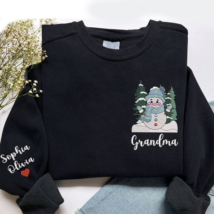 Embroidered Mimi Snow Xmas Sweatshirt