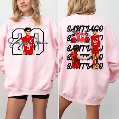 Custom Family Photo Sport T-Shirt/Personalize Cheer Tee/Personalize family  Sport Sweatshirt