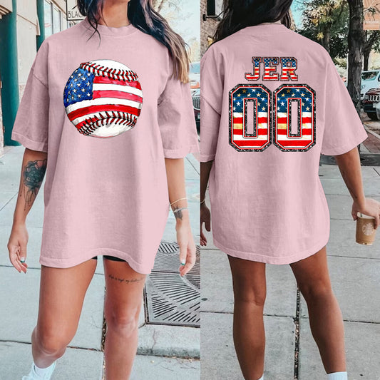 American Flag Baseball Shirt, 4th of July Shirt, USA Flag T-Shirt