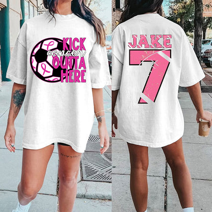 Custom Breast Cancer Awareness Soccer Print Shirt