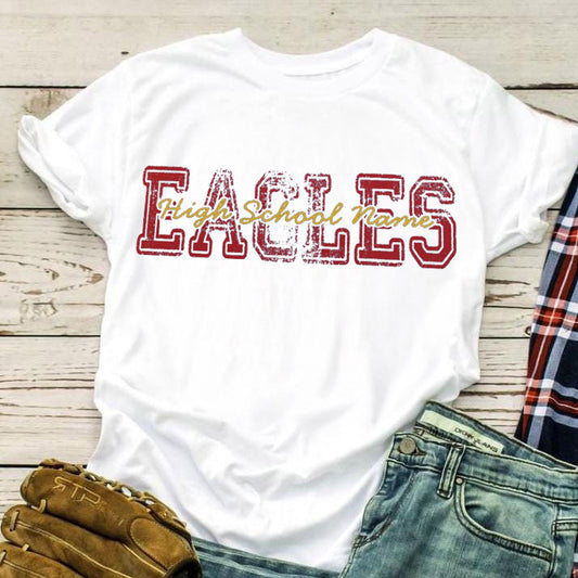 Custom Retro Mascot Shirts, Personalized School Spirit Tees, Team Mascot Shirts, Teacher Shirt, Sports Team Shirts