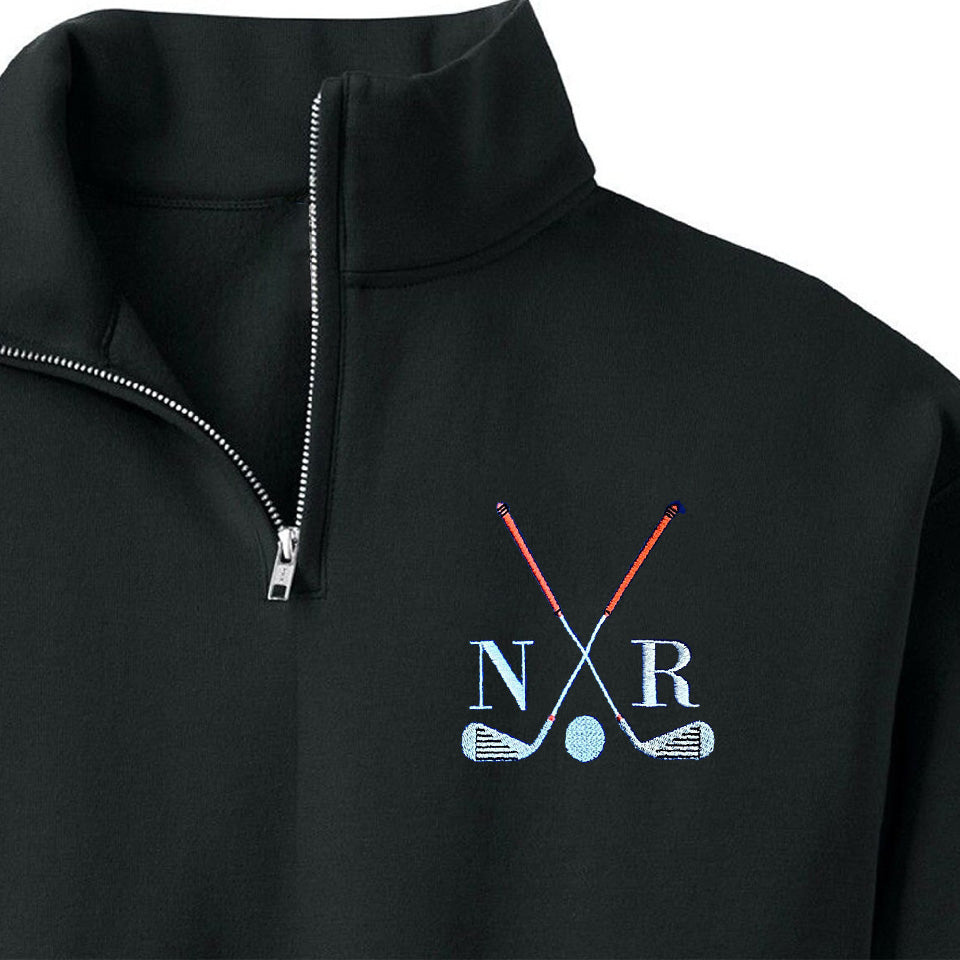 Golf Personalized Quarter Zip Pullover Sweatshirt